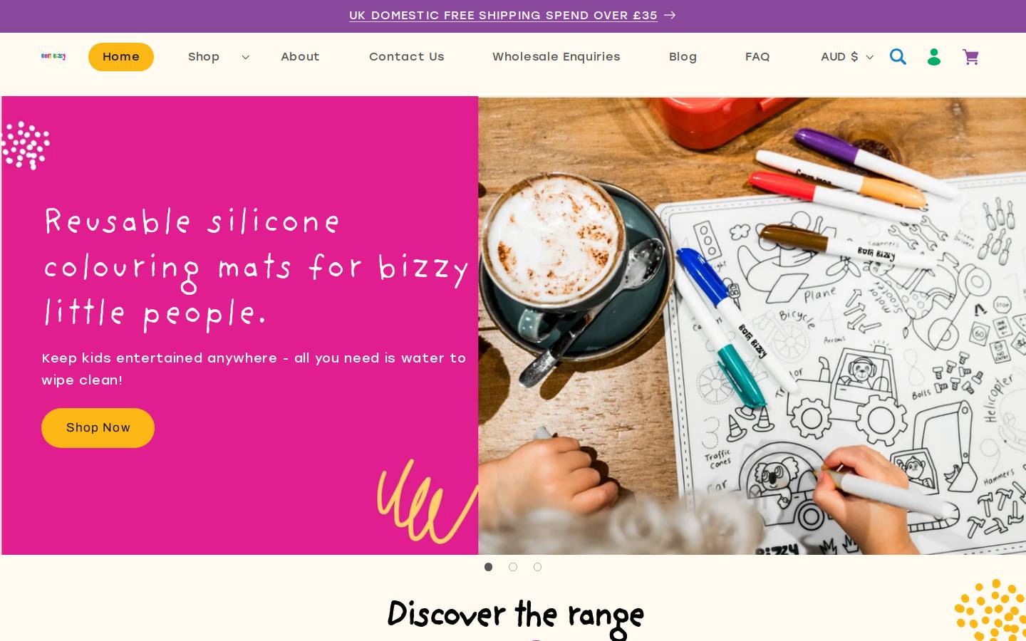 bornbizzy.com.au homepage screenshot