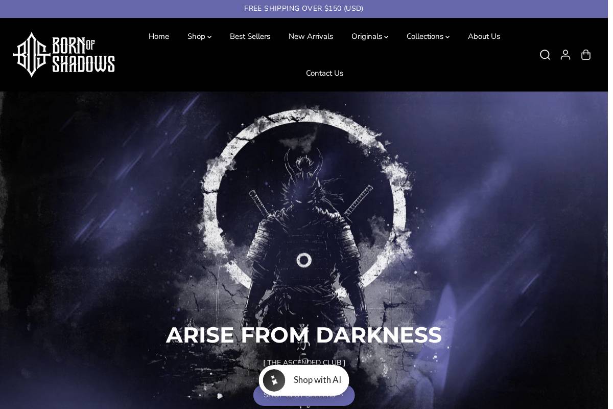 bornofshadows.co homepage screenshot