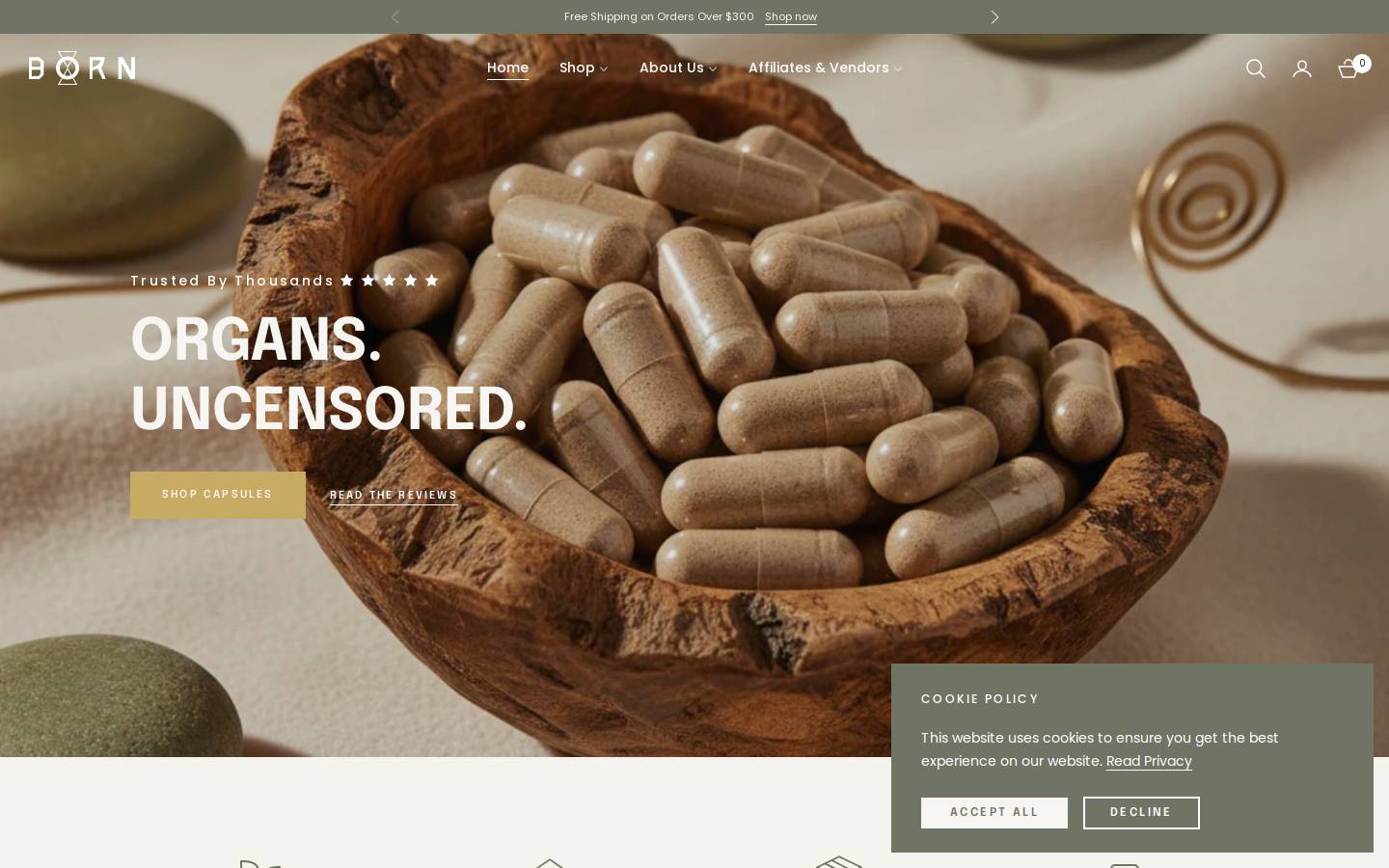 bornsovereign.me homepage screenshot
