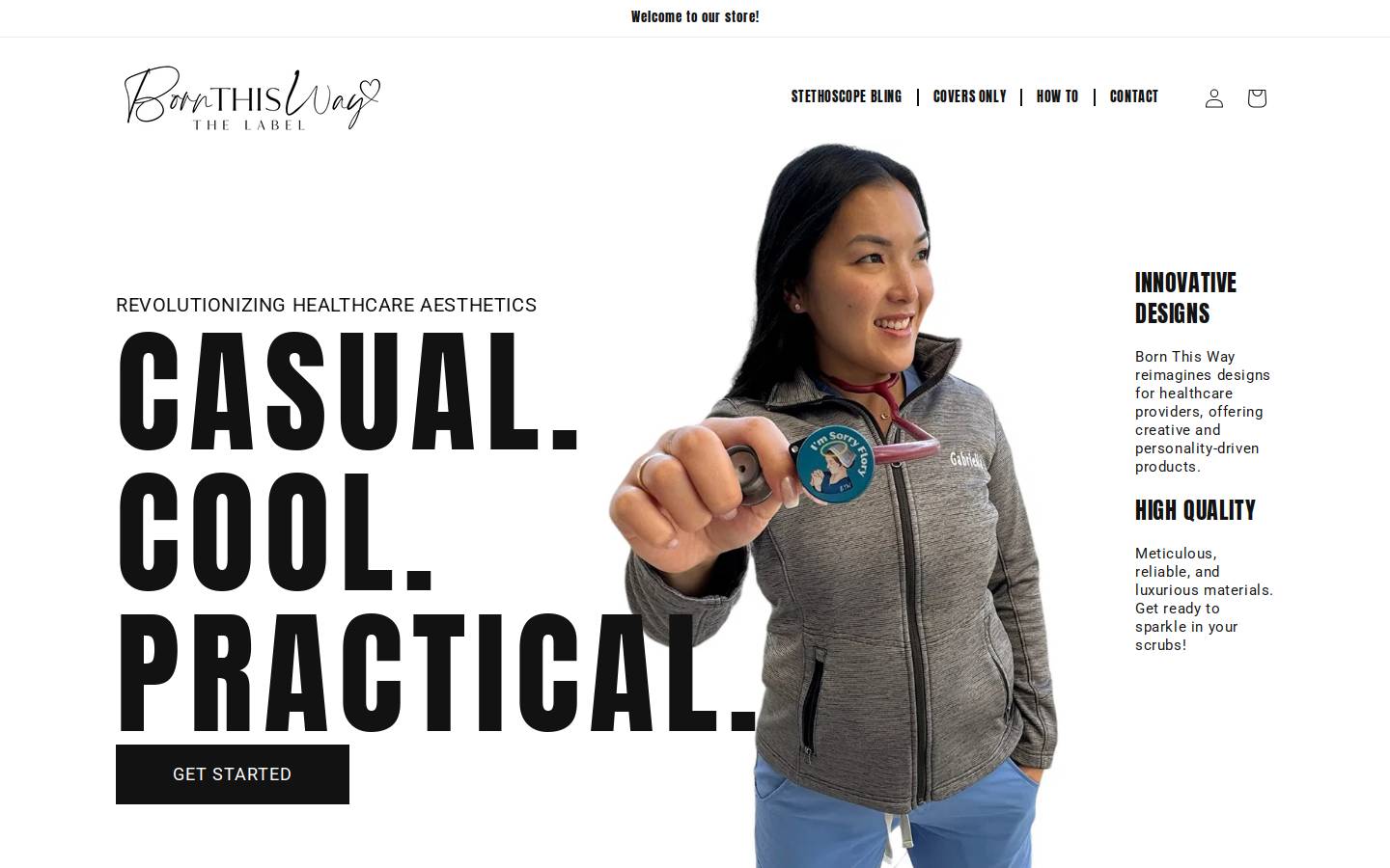 bornthiswaythelabel.com homepage screenshot
