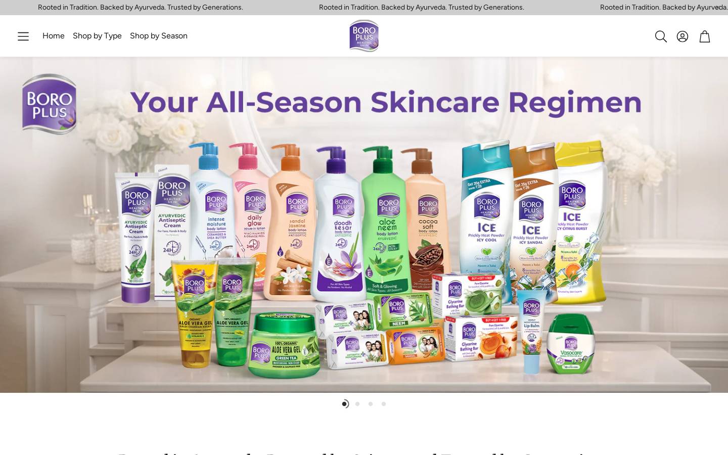 boroplushealthyskin.com homepage screenshot