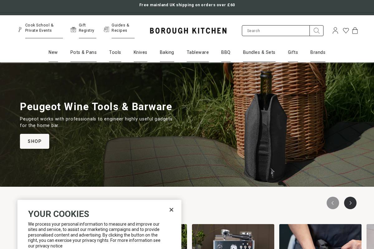 Borough Kitchen homepage screenshot