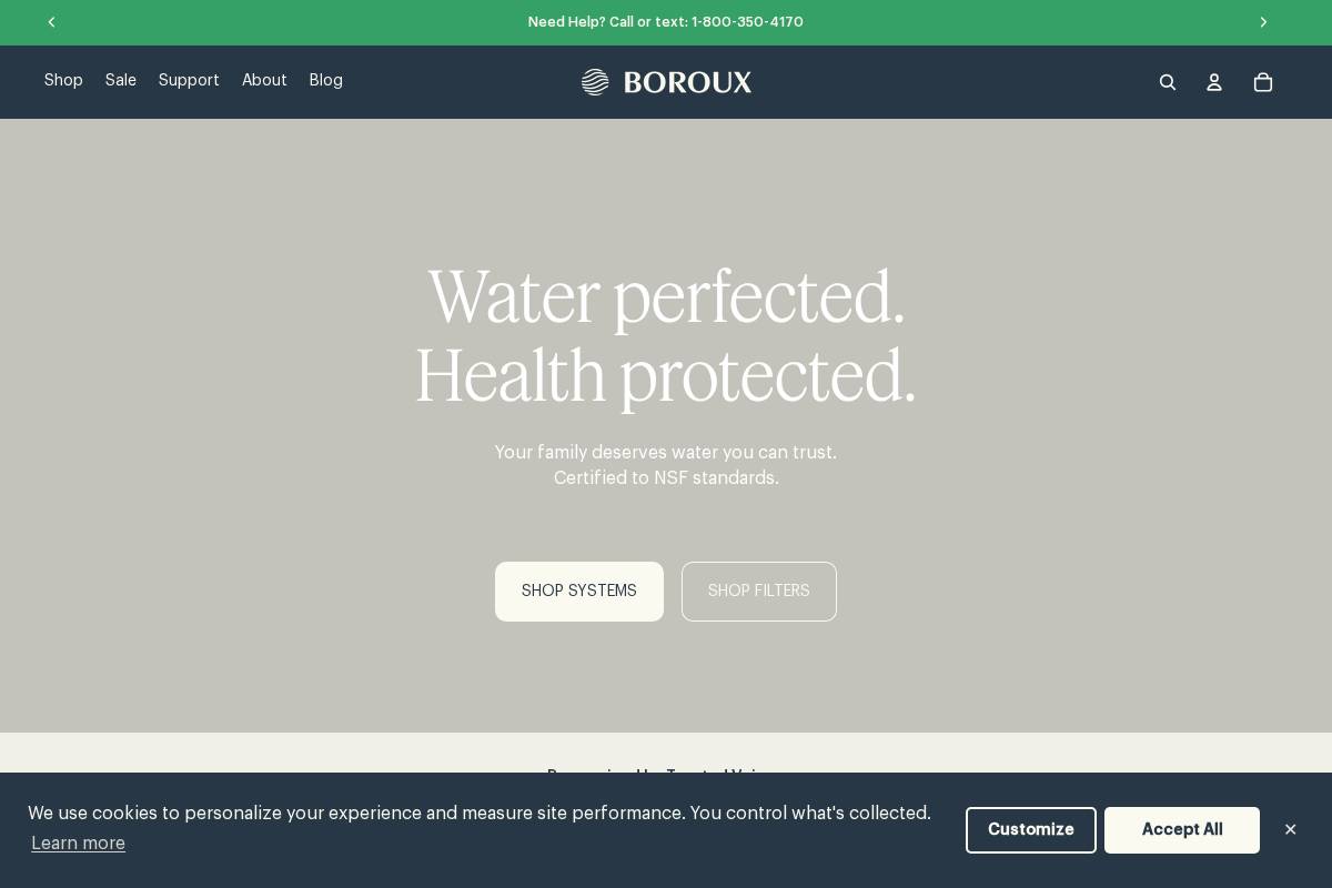 Boroux homepage screenshot