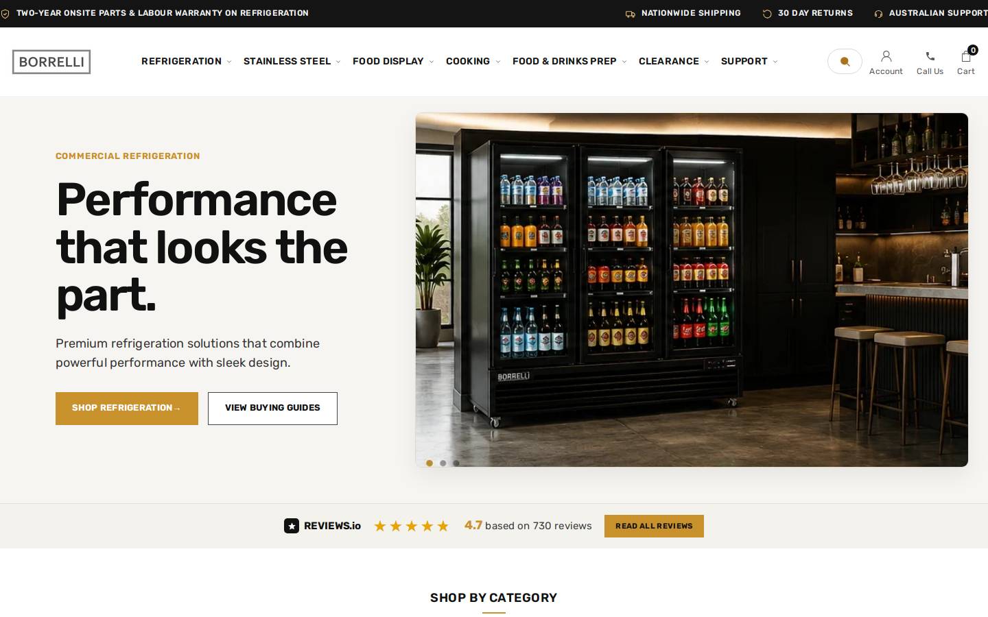 borrelli.com.au homepage screenshot