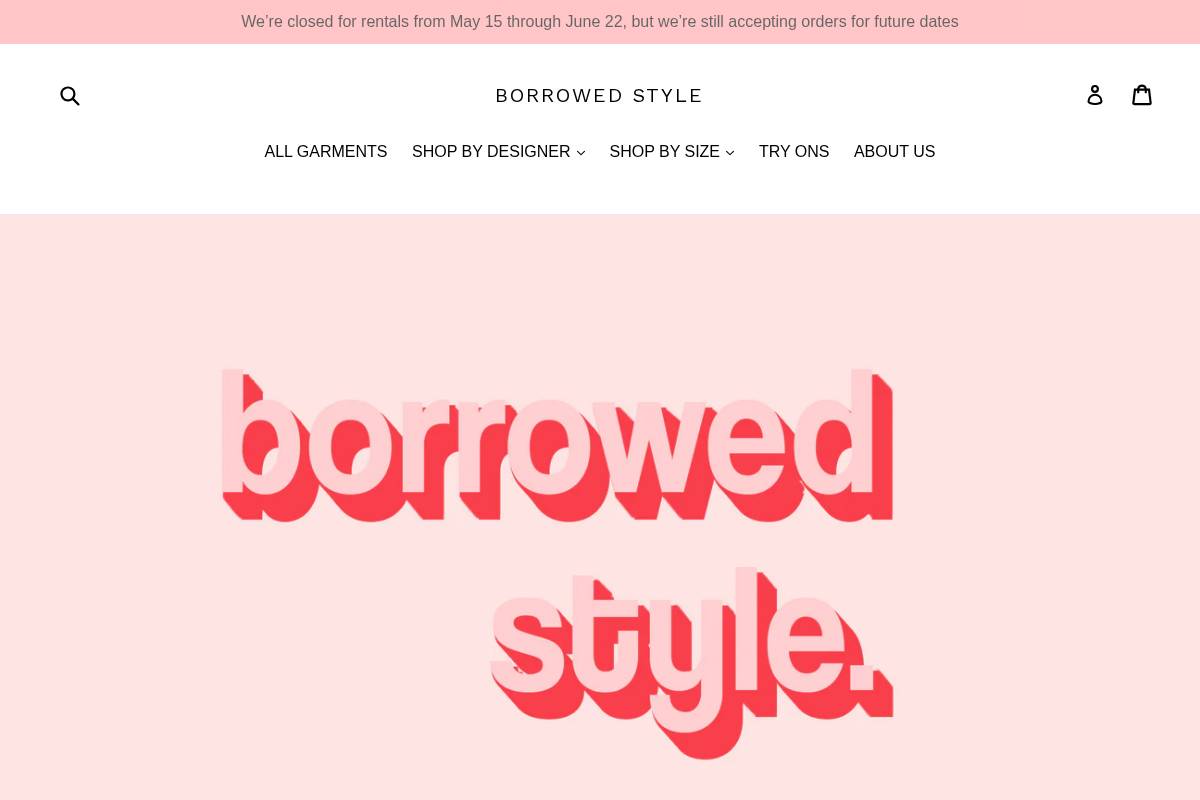 borrowedstyle.co.nz homepage screenshot