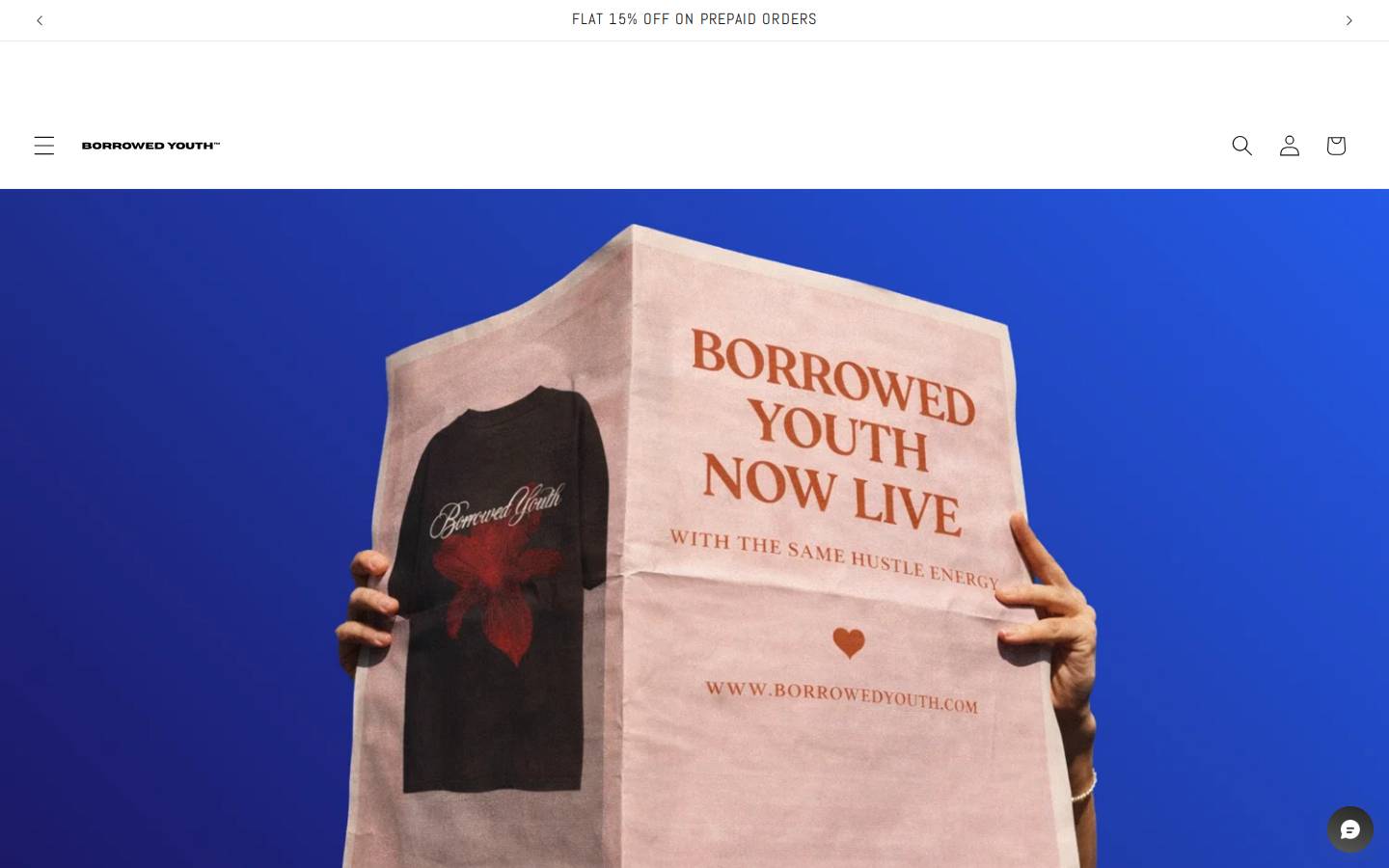 borrowedyouth.com homepage screenshot