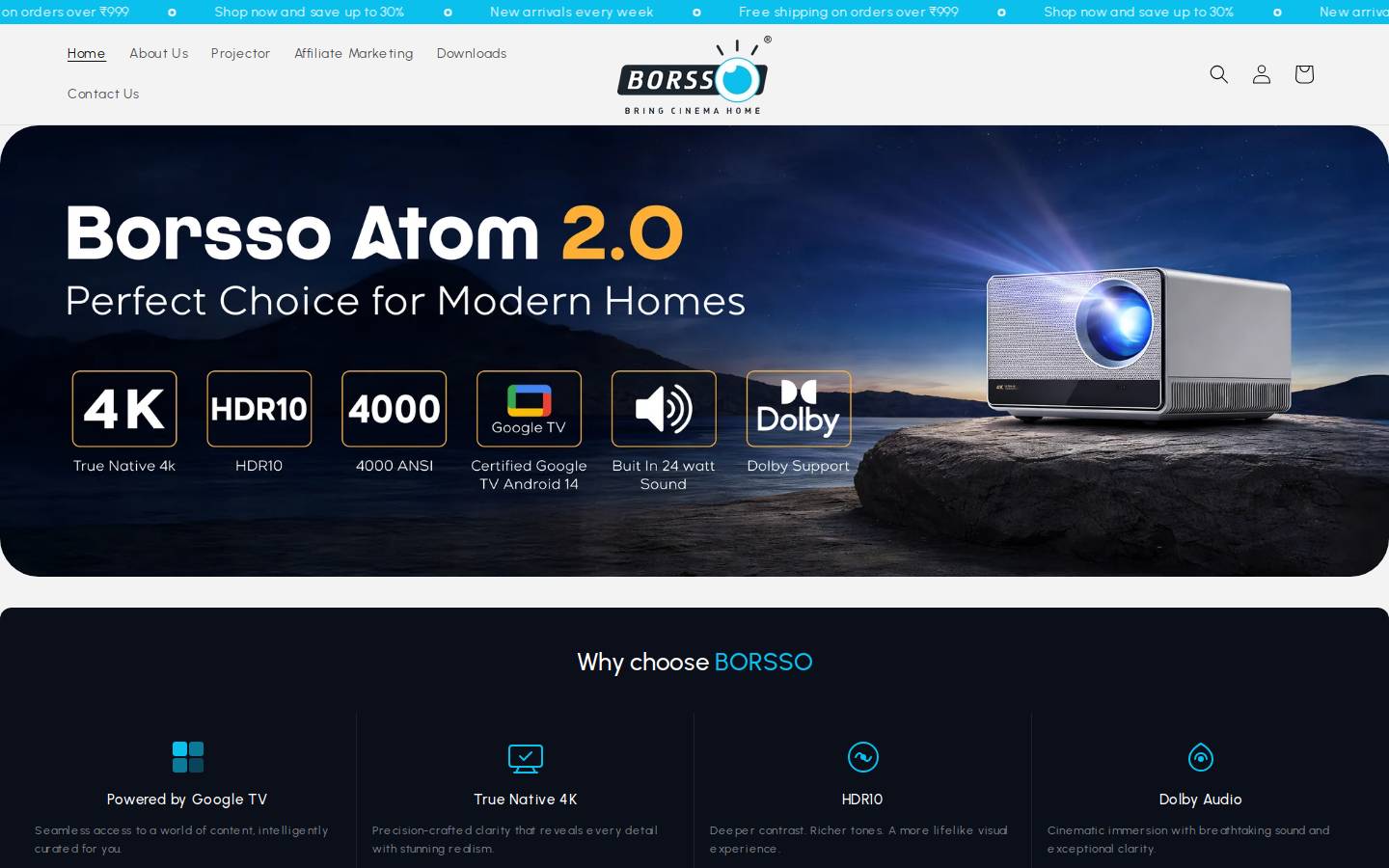 borsso.in homepage screenshot
