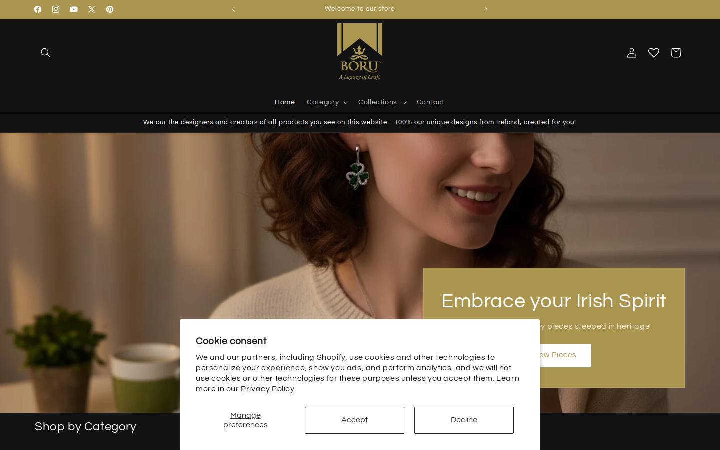 borujewelry.com homepage screenshot