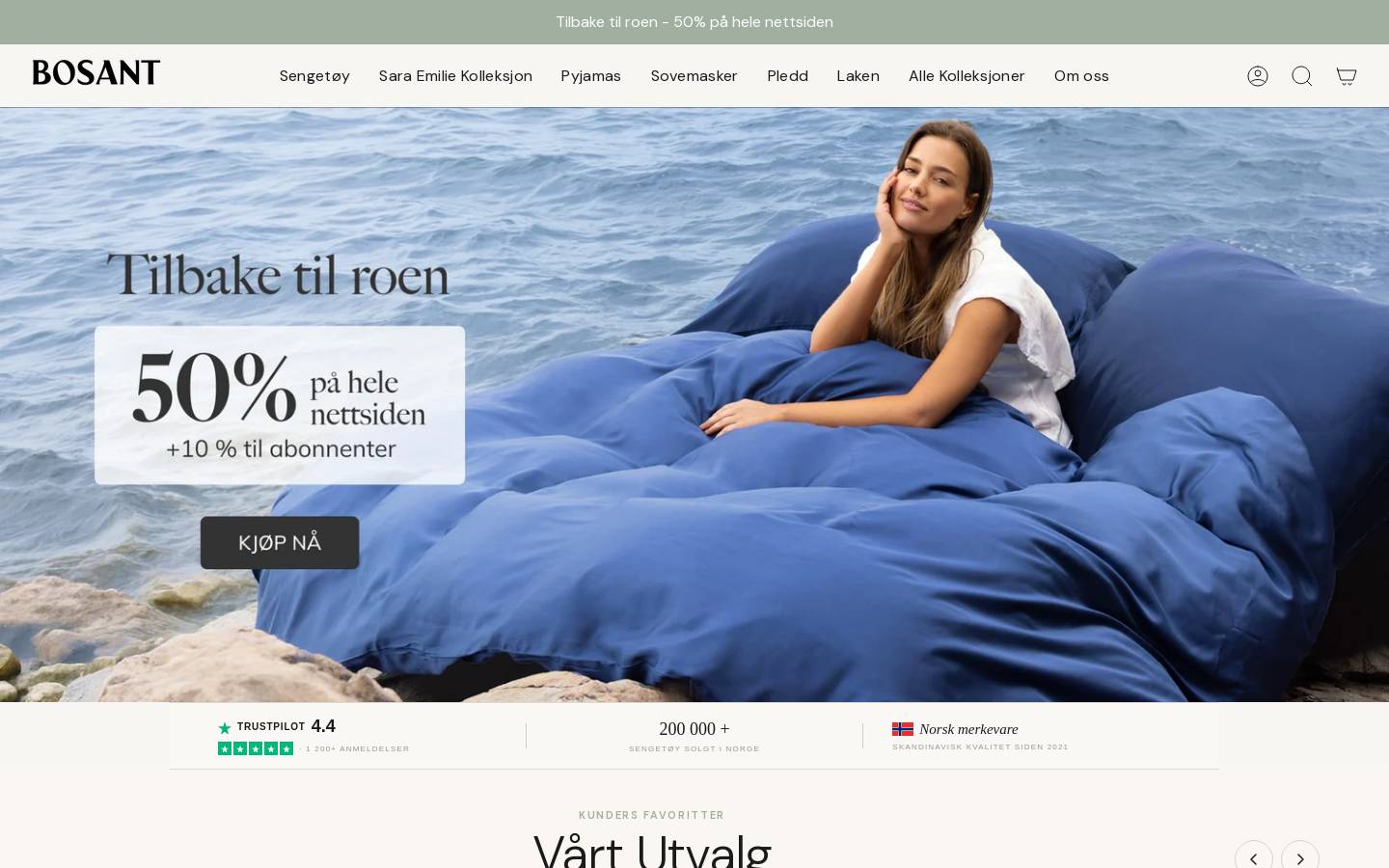 Bosant homepage screenshot