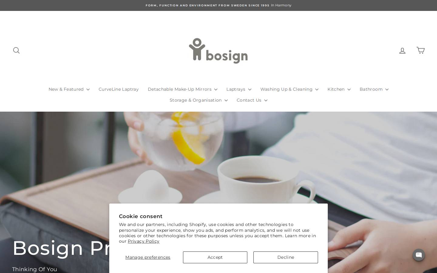 Bosign homepage screenshot