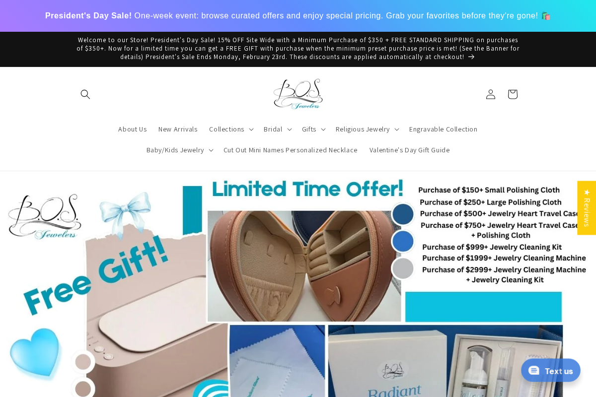 BOS Jewelers Inc homepage screenshot
