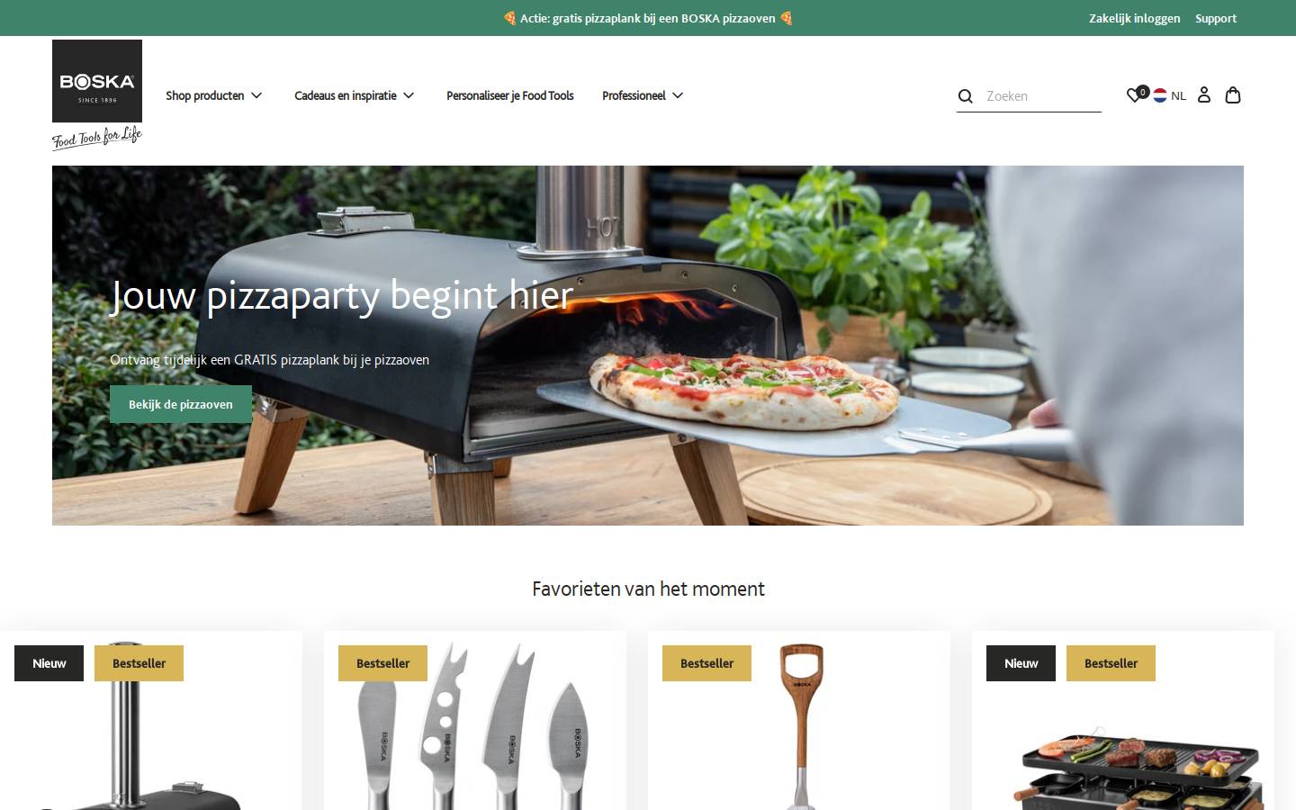 Boska homepage screenshot