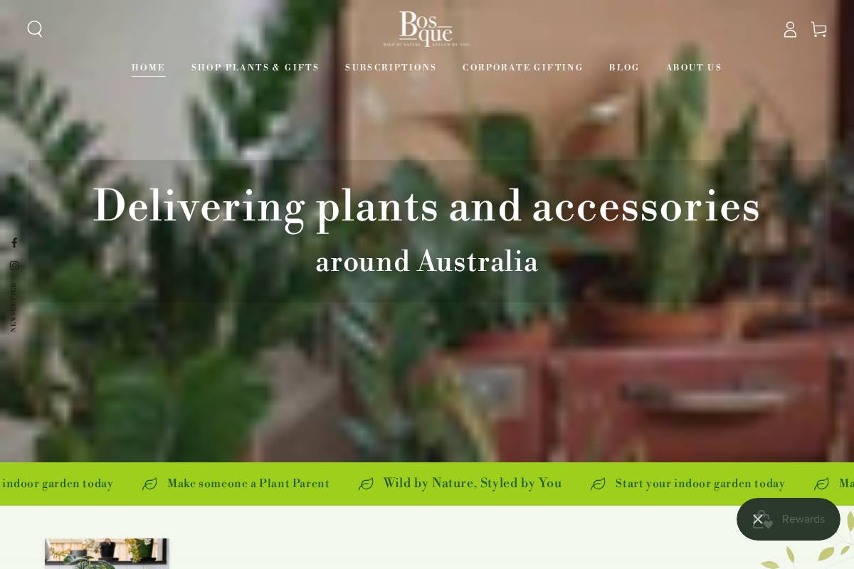 bosque.com.au homepage screenshot