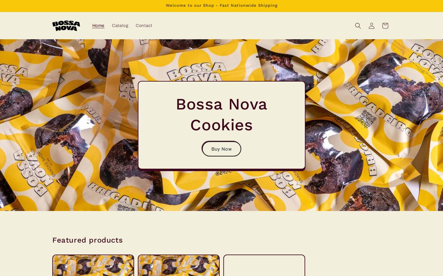 bossanovasnacks.shop homepage screenshot