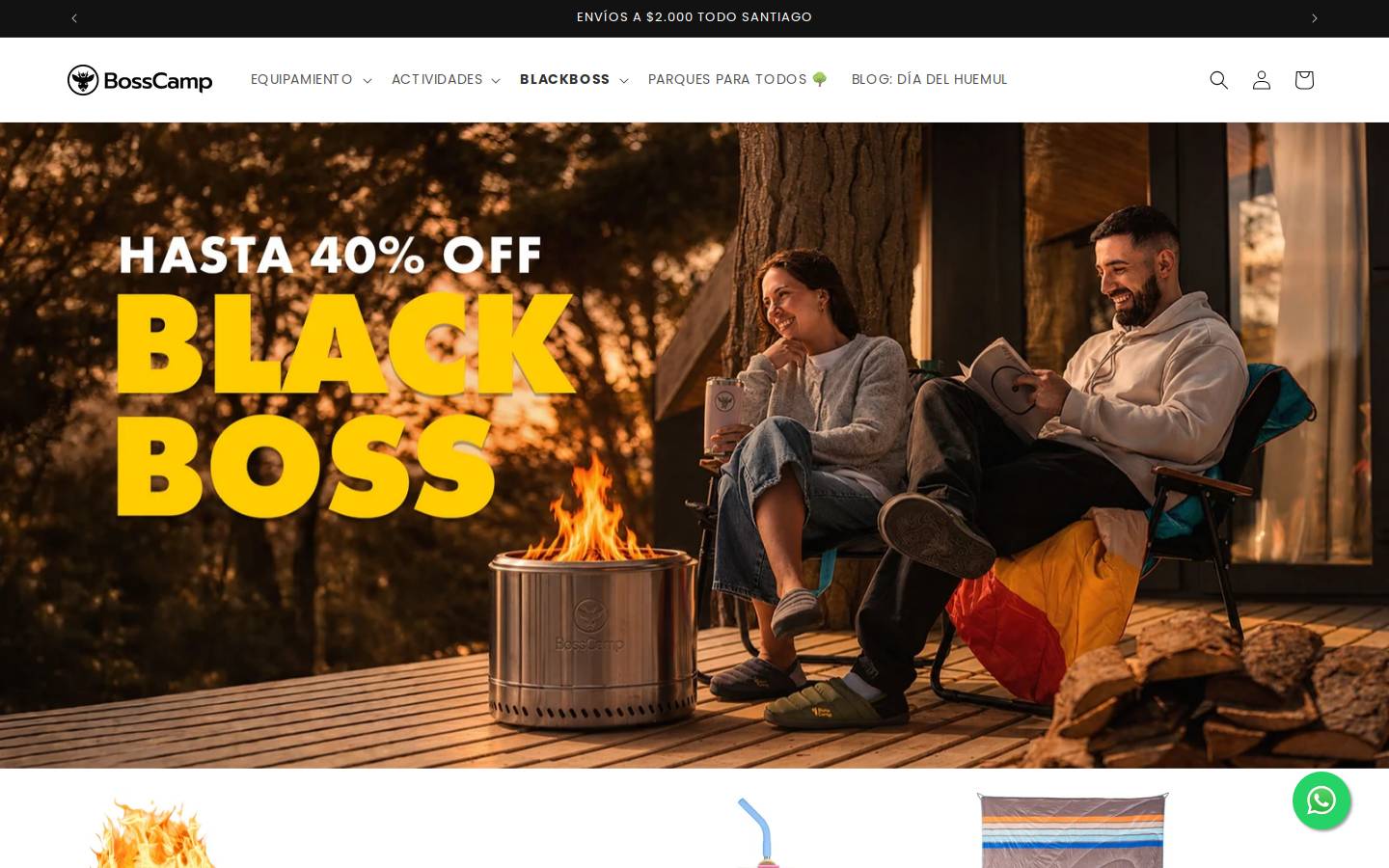 bosscamp.cl homepage screenshot