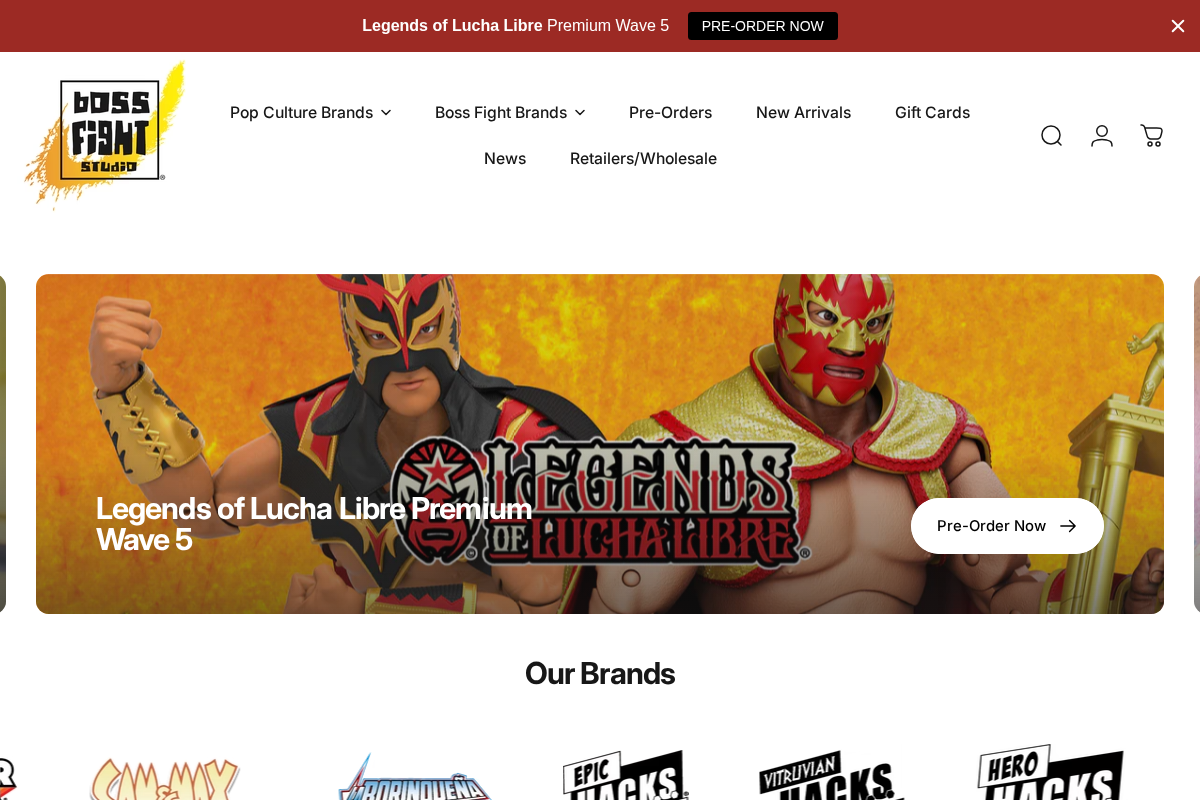 Boss Fight Studio homepage screenshot