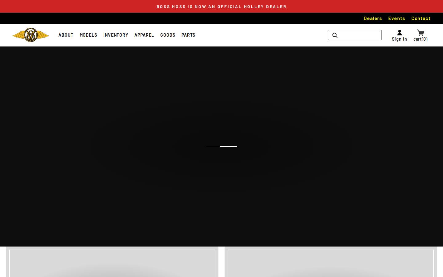 bosshoss.com homepage screenshot