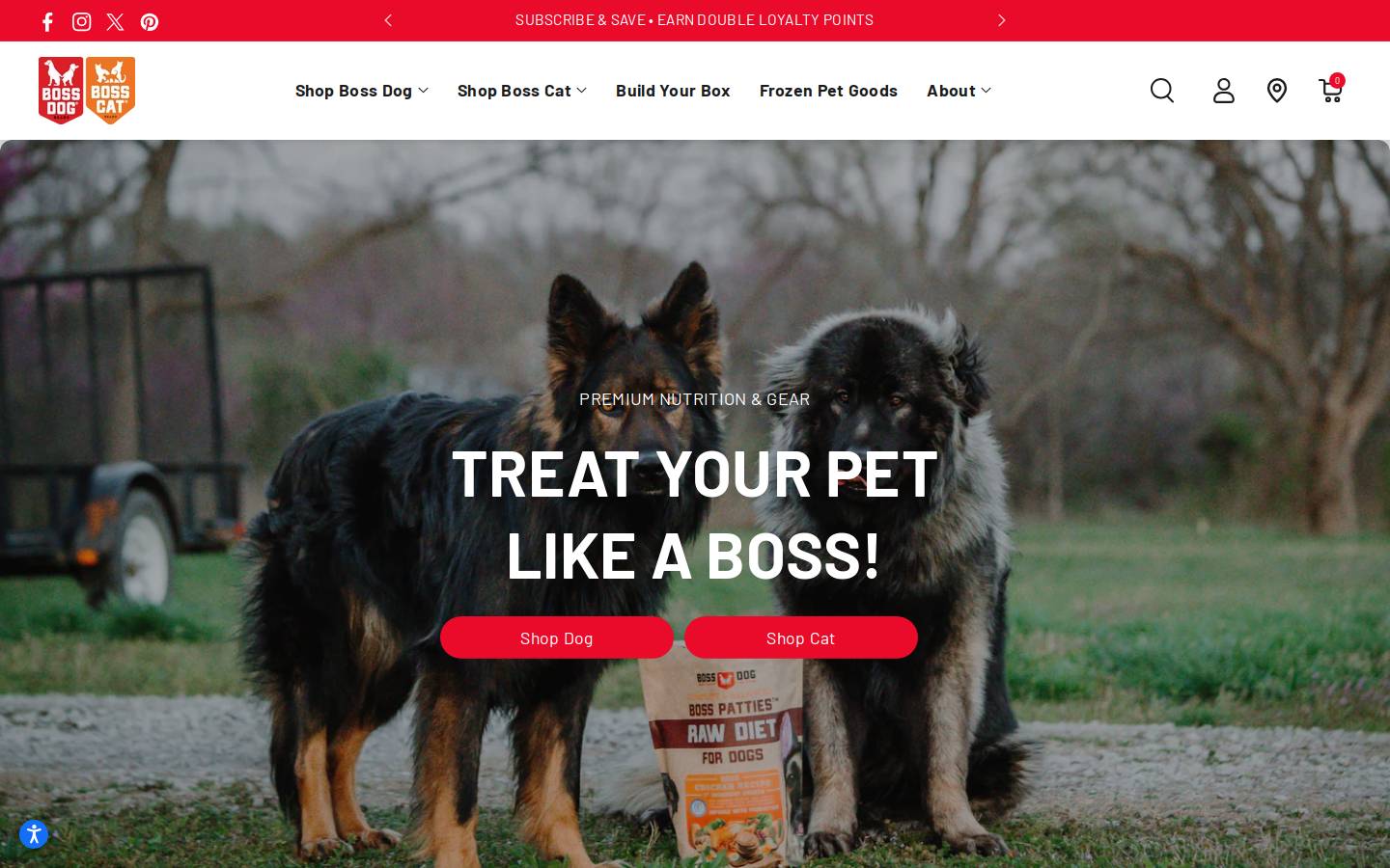bossnationbrands.com homepage screenshot