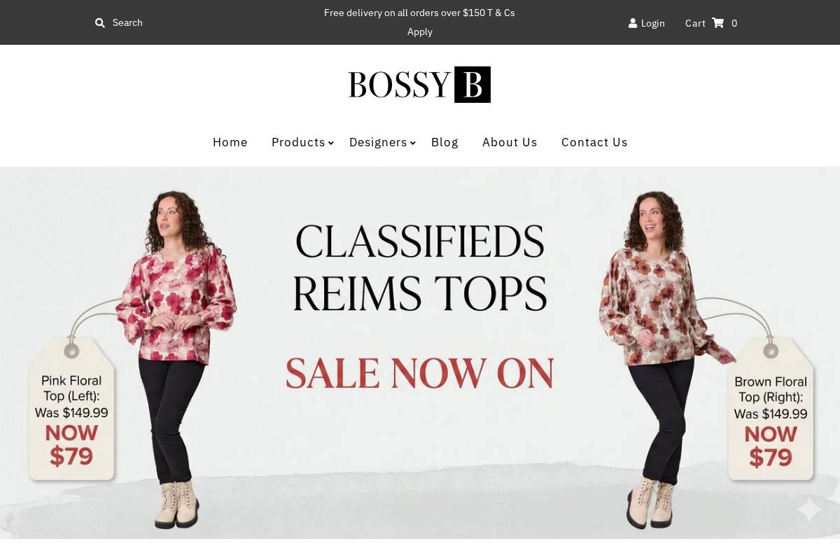bossyb.co.nz homepage screenshot