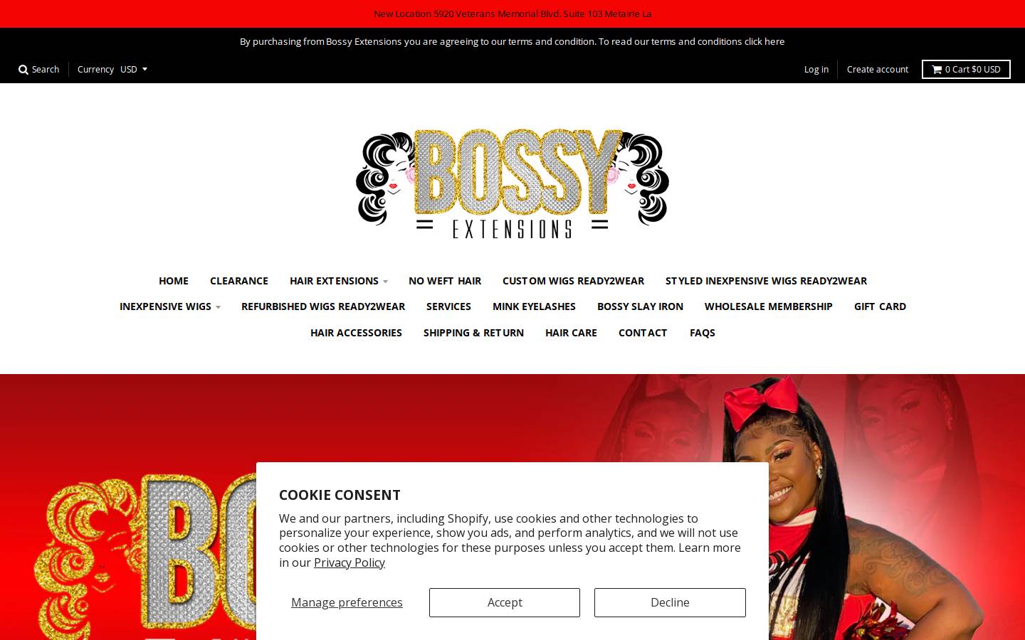 bossyextensions.com homepage screenshot