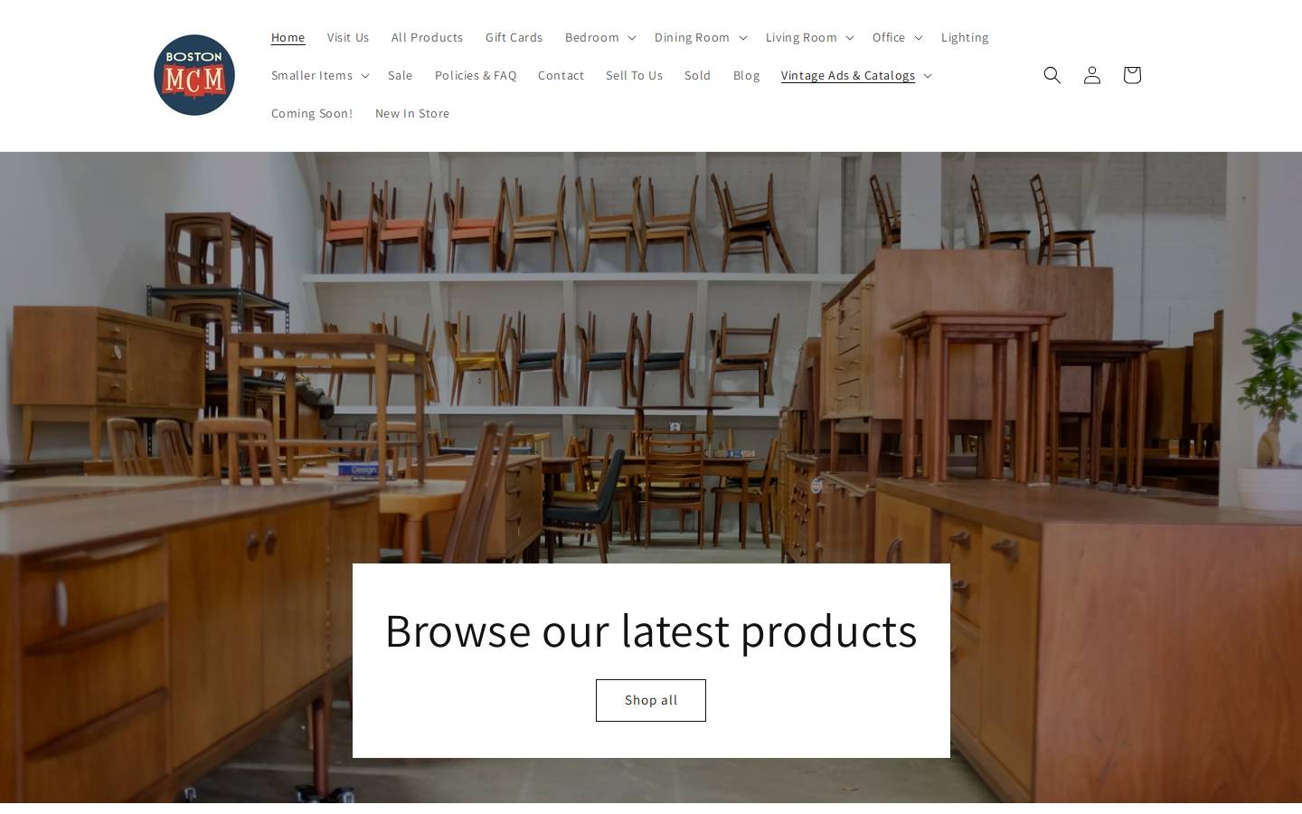 bostonmidcenturymodern.com homepage screenshot