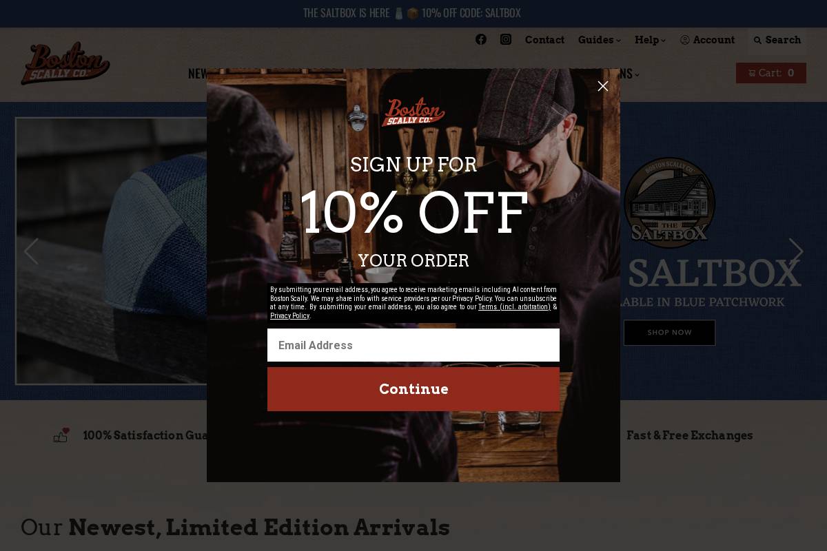 bostonscally.com homepage screenshot