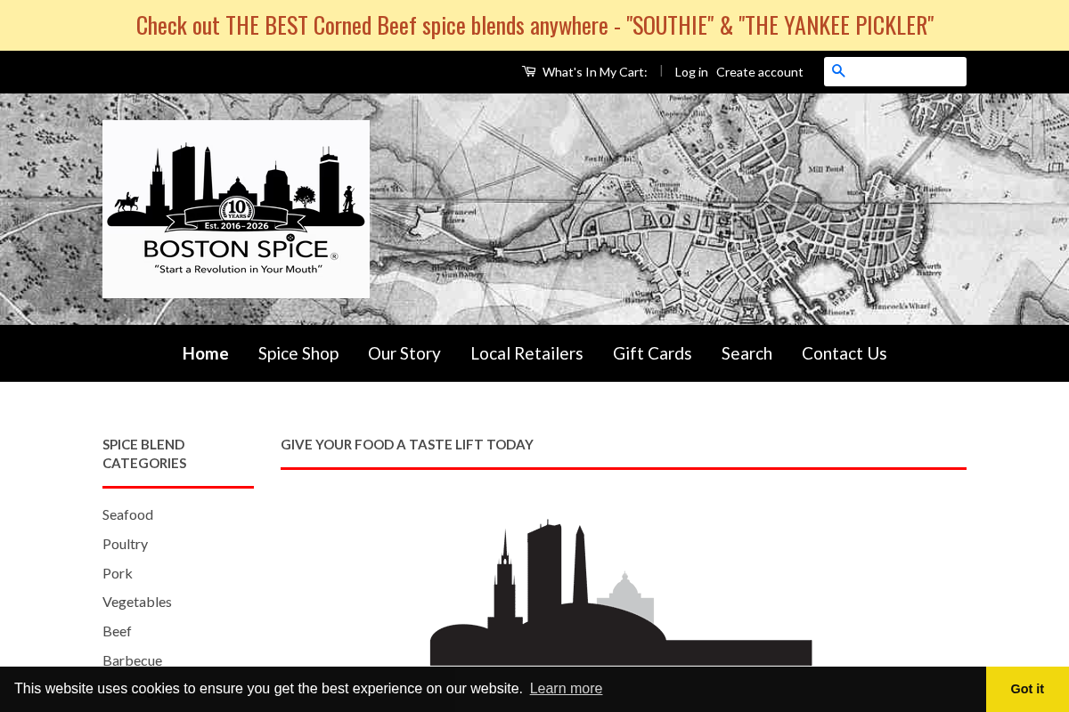 bostonspice.com homepage screenshot