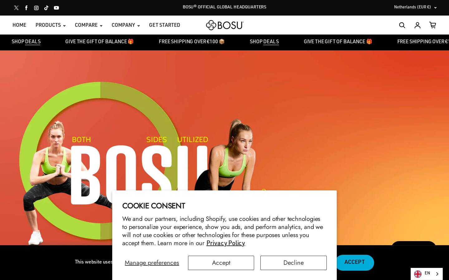BOSU® homepage screenshot