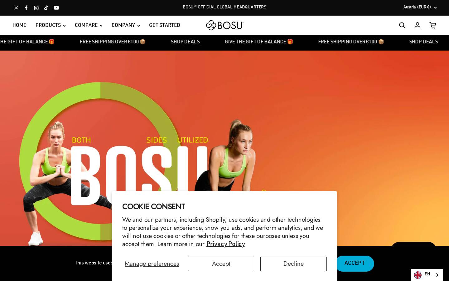 BOSU® homepage screenshot
