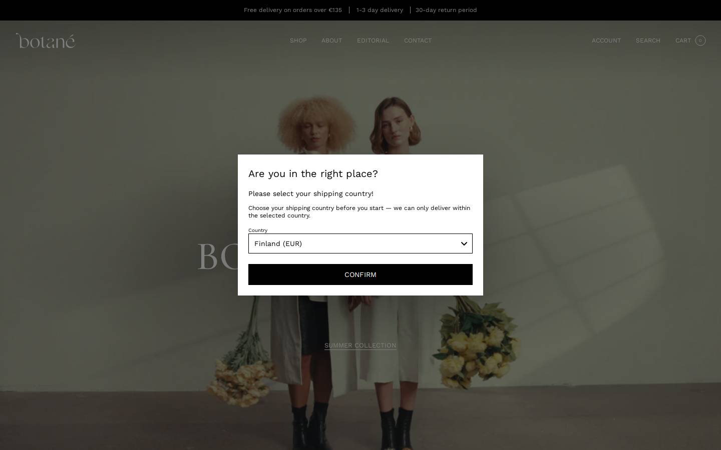 Botanestudios homepage screenshot