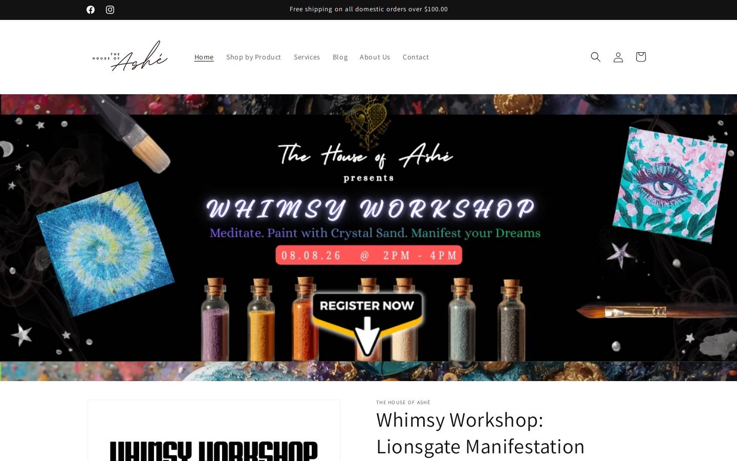 botanicahouseashe.com homepage screenshot