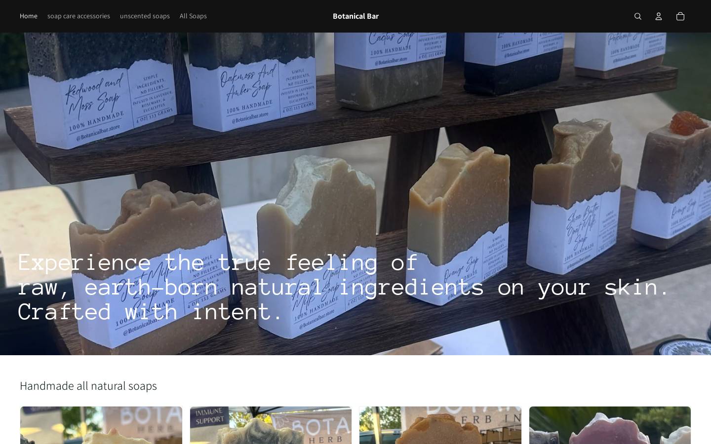 botanicalbar.shop homepage screenshot