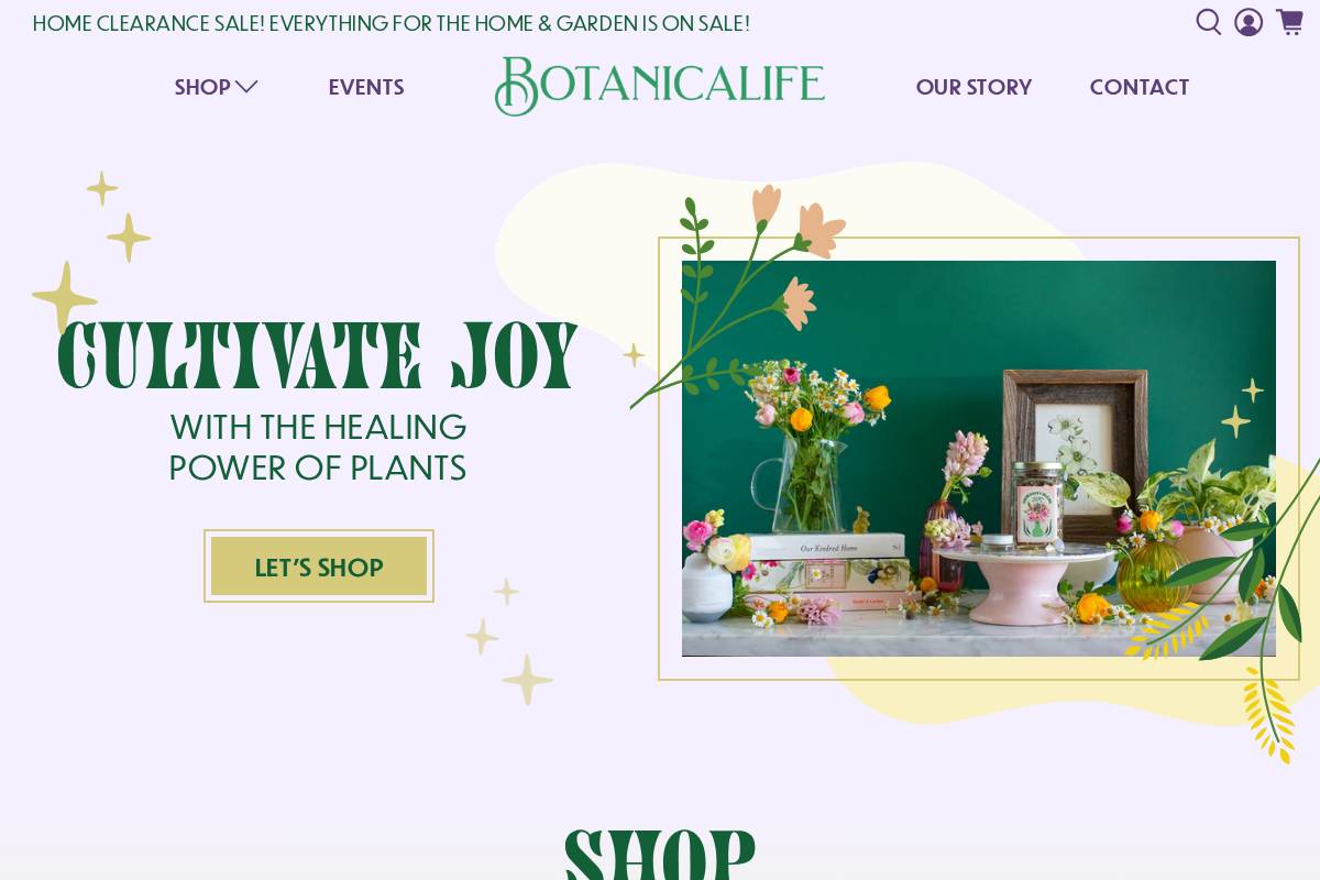 botanicalife.com homepage screenshot