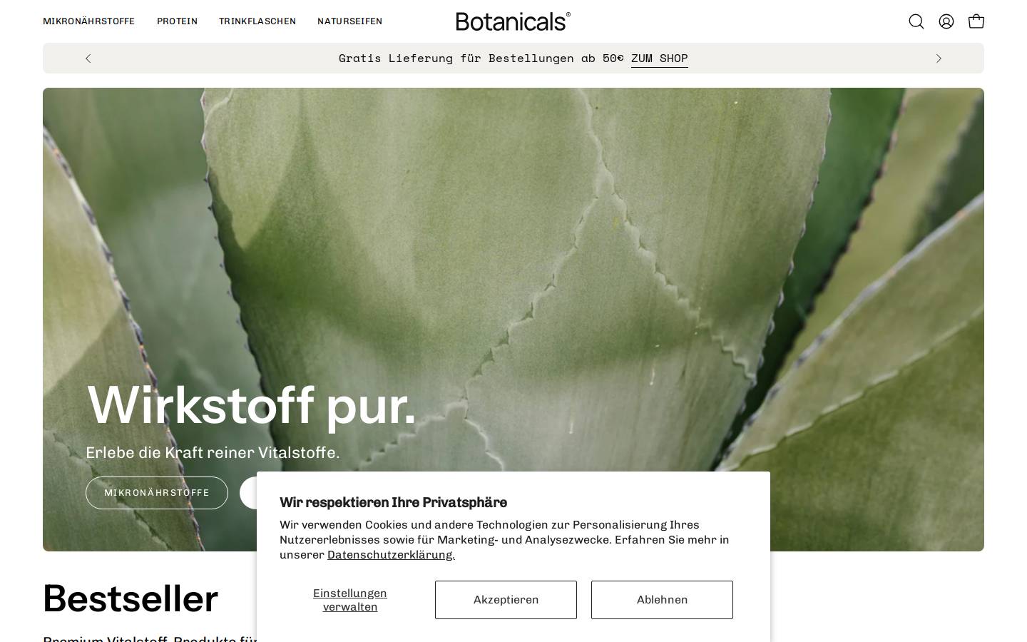 botanicals.eco homepage screenshot