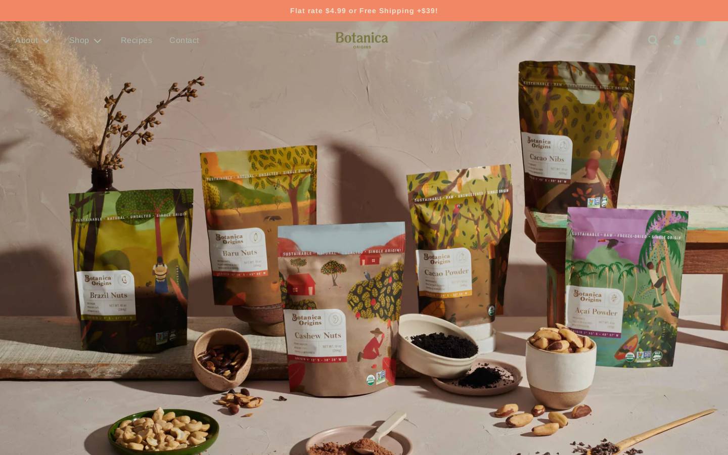 botanicaorigins.com homepage screenshot
