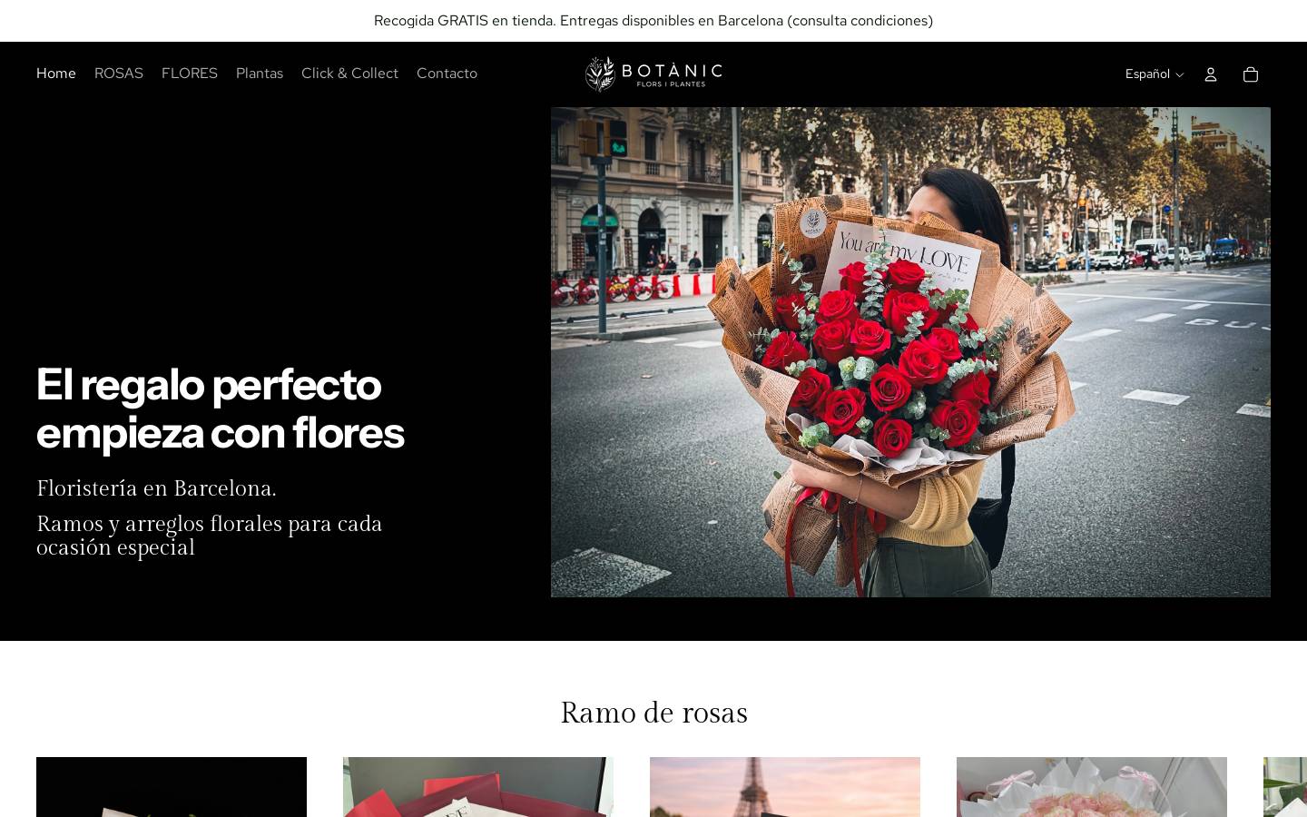 botanicflors.com homepage screenshot