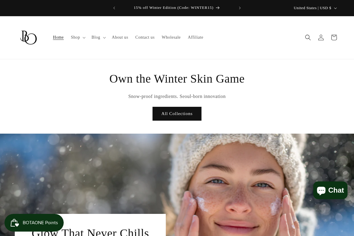 BOTAONE homepage screenshot