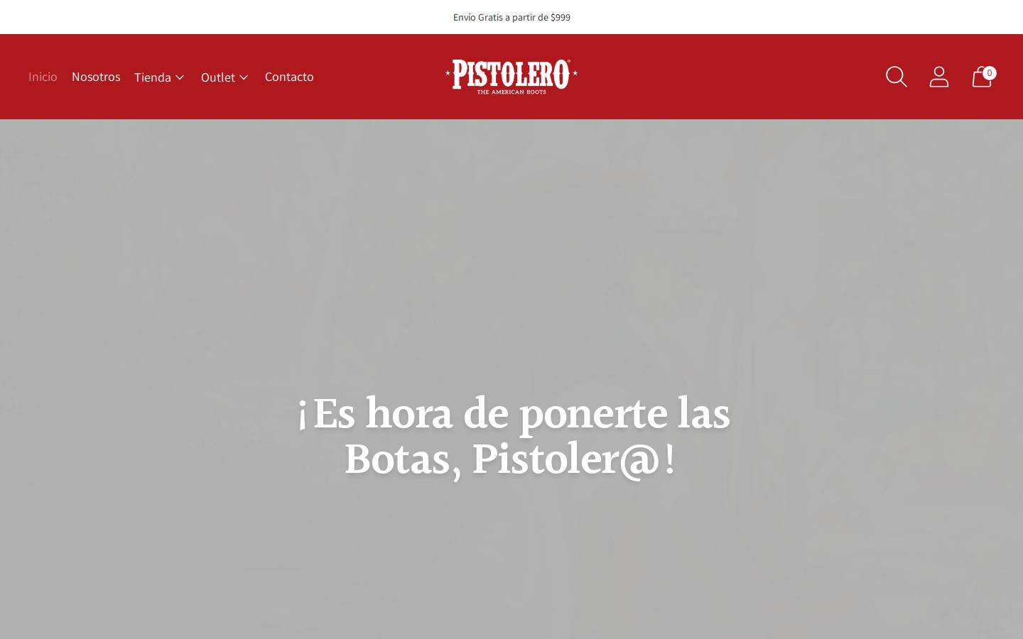 botaspistolero.com homepage screenshot