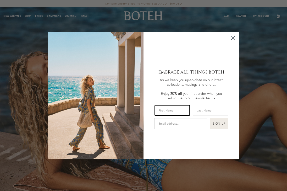 BOTEH homepage screenshot