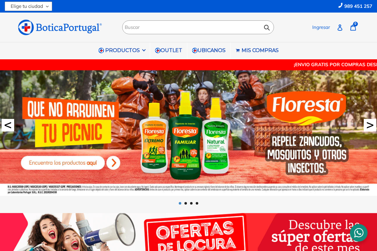 BOTICAPORTUGAL homepage screenshot