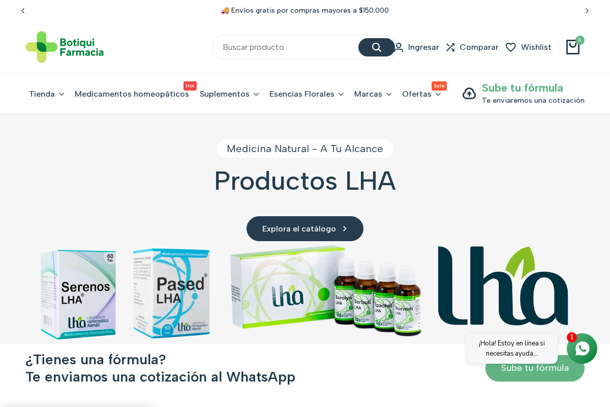 Botiqui Farmacia homepage screenshot