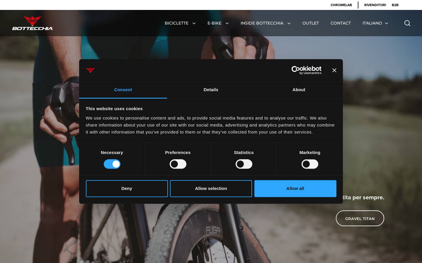 Bottecchia Cicli homepage screenshot