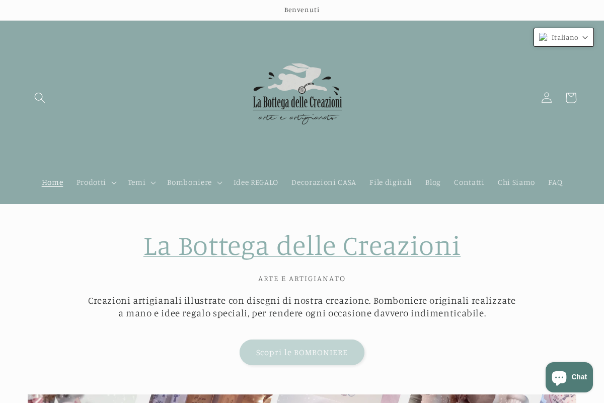 La Bottega delle Creazioni homepage screenshot