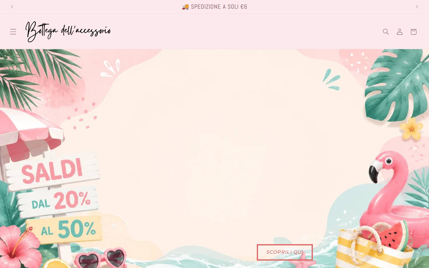 bottegadellaccessorio.com homepage screenshot