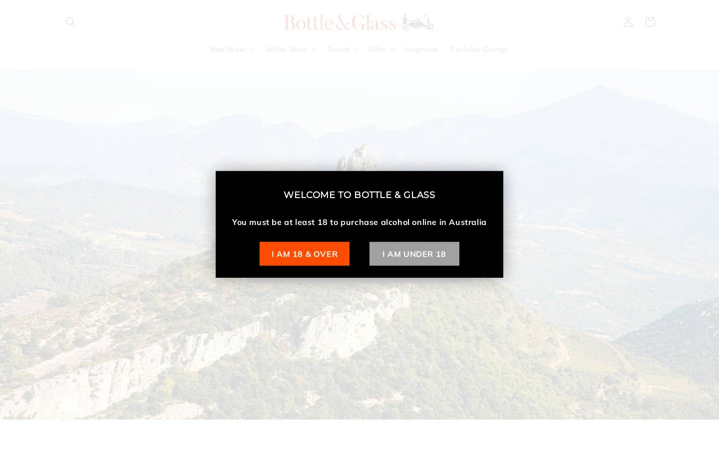 bottleandglass.com.au homepage screenshot