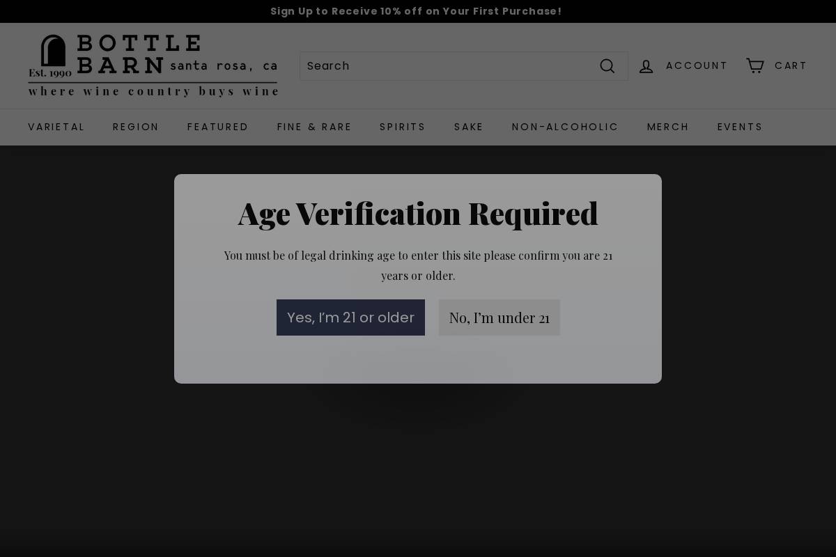 bottlebarn.com homepage screenshot