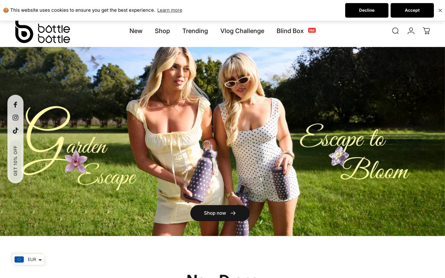 bottlebottle.com homepage screenshot
