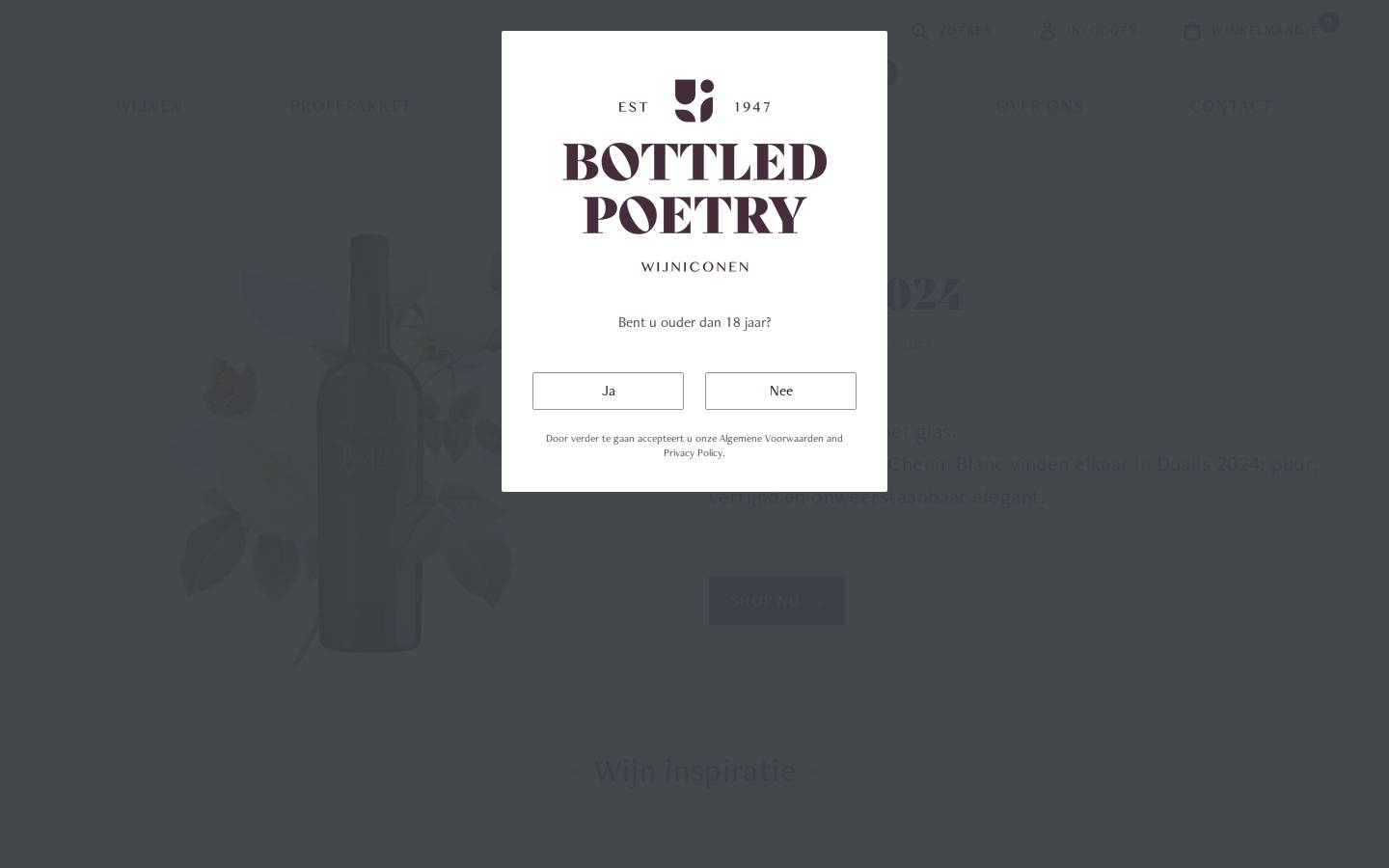 bottledpoetry.eu homepage screenshot