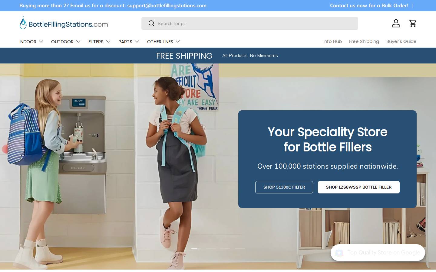 bottlefillingstations.com homepage screenshot