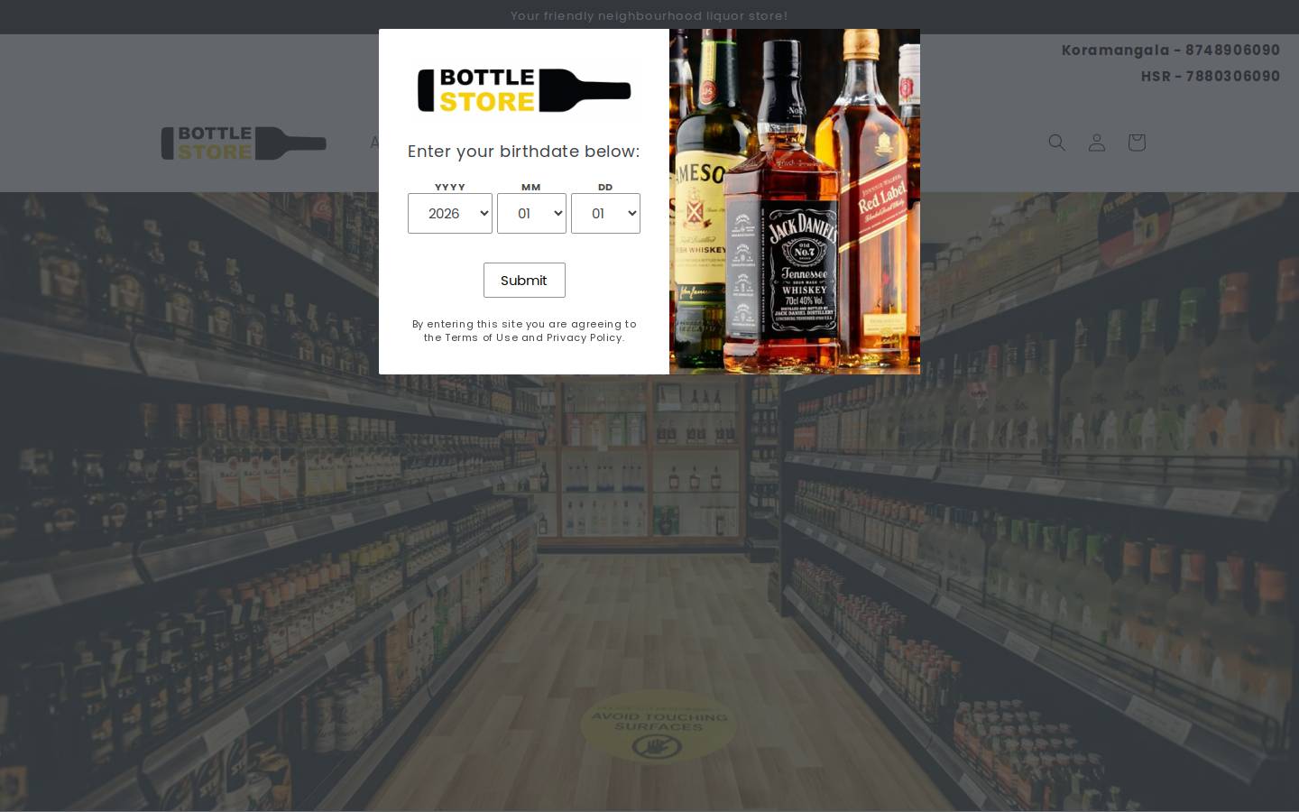 bottlestoreblr.com homepage screenshot